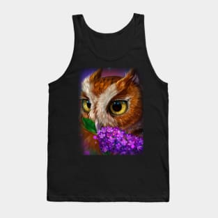 Owl and lilac Tank Top